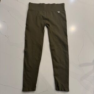 Women's Best Power Seamless Olive Green Workout Leggings Gym Fitness‎ Activewear